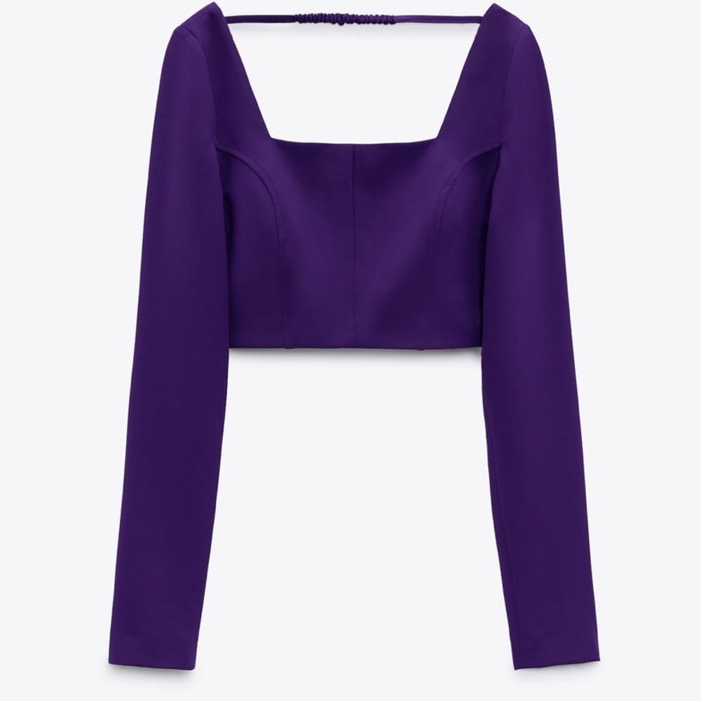 NWT‼️ zara crop top lone sleeve size xs